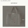 おむつバッグ韓国スタイルのベビーケアおむつれのショルダーバッグミイラ刺繍キルティング整理カートQ240418