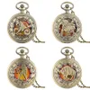 Pocket Vintage Watch Contellations Zodiac Мужчины женщины аналоговые часы Quartz с подарками на день рождения с ожерельем