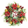 Decoratieve bloemen deur ornamenten hangende kransen slinger teeel houder kaarsen kaarsen kerstdecor decoreren