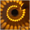 Duvar lambası Spiral Delik LED Düşük Işık Düşüşü Vidalı Torba Tasarım Restoran Kapalı Damla Teslimat Ev Bahçesi El Su Dho6m