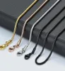 Paslanmaz çelik zincir 1.2mm 18-32 inç gümüş/altın/gül altın/siyah zincir kolye kolye mücevher1520914