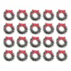 Decorative Flowers 20 Pcs Christmas Wreath Decor Table Mini House Ornament Decoration Garland Bow Tie Toy Iron Party