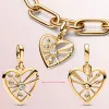 925 Sterling Silver Fit Women Charms Bracelet Perles Charme Me Collection Hamsa Hands Love Heart Mini Sangle