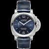 Luxury Panerai Luminor Watch Peina Hai Lumino Series Précision Steel Automatic Mécanique Mens Pam01393 Face bleu inutilisé BMII