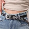 Cinture y2k girls goth rhinestone women phan cinghia cintura da cowboy di moda lucida per jeans uomini bling welbands