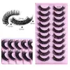 10PAIR CIRSHE DD CURL 8-23mm ciglia russe ciglia 3D in visone riutilizzabili fluttuanti ciglia russe ciglia Extension