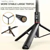 Monopodi selfie 1,83 m wireless selfie stick in alluminio in lega telescopica trescopico trescopico Tripode portatile compatibile con iPhone e telefoni Android Y240418