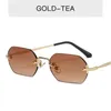 Sunglasses Retro Rimless Vintage Small Glasses Metal Frame 90s Fashion