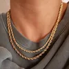 Chains Twisted Rope Chain Necklace For Women Men Minimalist 2/3/4/5/6/7mm Stainless Steel Hip Hop Punk Jewelry Valentine's Day Gift