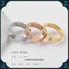 Дизайнерские ювелирные кольца высокого класса для женского картера кольцо любовь титановое стальное кольцо классическое 18 -километровое золотое кольцо Оригинал 1: 1 с настоящим логотипом