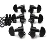 Black Semicircle Locking Acoustic Electric Guitar Tuning Pegs Tuners Machine Head 6R3L3R 9789300