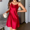 Abbigliamento da donna per il sonno di San Valentino sexy sexy Slitta Ice Slip Dress Summer Pajamas Short Home Simulation Nightdress Casual Nigh Nigh