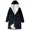 Trench maschile 2024 Coat casual Mid-Long Long Long Long Plus Fleece Lagh Wooded