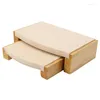 Jewelry Pouches 2 Pieces /Set Wooden Bracelet Bangle Pendant Ring Display Stand With Microfiber Multifunctional Holder Showcase