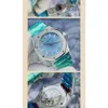 Designer Watch Luxury Automatic Mechanical Watches Style 15550st Ice Blue Disc Calendar en acier inoxydable Femelle 37 mm Mouvement bracelet Yznh