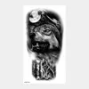 Upper Arm Sleeve Tattoo Crown Lion Tiger Wolf Head Waterproof Temporary Stickers Body Art Fake For Women Men 240408