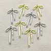 Arrival 33x20mm 100pcs Zinc Alloy Bows Shape Charm For Hand Made Earrings DIY PartsJewelry Findings Components 240414