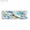 Hårgummiband 2021 Kvinnor Floral Print Summer Bohemian pannband Turban Wrap Hair Bands Print Vintage Cross Bandage Bandanas Hårtillbehör Y240417