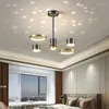 シャンデリアノルディック天井シャンデリアリビングルームオフィス3カラーダム可能な星空ゴールドブラックLED屋内照明用の光沢照明
