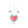 Pendant Necklaces 2024 2Pcs/set Summer Watermelon Magnetic Friend Necklace For Kids Girls Fashion Friendship Gifts Party Jewelry