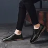 Scarpe casual zapatos de hombre oxford vera pelle 2024 vestito piatti maschi moca