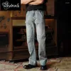 Jeans maschile mbbcar uomini da 14 once in denim lavati lavati b01 pantaloni da bootcut a doppio ginocchio