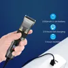 Professionelles Haar Clipper wiederaufladbare elektrische Trimmer für Männer Bart Kinder Friseur Schneidmaschine Haarschnitt LED -Bildschirm Wasserdicht 240418