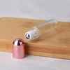 Bouteilles de rangement 1 2 3 5 10 ml de verre transparent rouleau en verre sur bouteille avec bouchon d'or rose Emballage de voyage à rouleau de voyage rechargeable