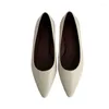 Chaussures décontractées VII 2024 Brand R Simple Leather Couleur solide Couleur pointue chaton Talon confortable et élégant Femmes Femmes Offres