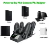 Laddare Dual PS4 Controller Charging Dock Station Magnet Charging Stand Base för Sony PlayStation 4 PS4 Pro/Slim Wireless Controller