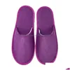 Disposable Slippers Comfortable Breathable Spa Anti-Slip El Home Travel Linen Hospitality Footwear Guest Shoes Jy1221 Drop Delivery Dhwtz