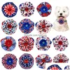 Vestes de vêtements pour chiens 50pcs 4ème de Jy Independence Days Cat Bowties Colliers de compagnie Puppy Small Bows Tie Toothing Accessoires Supplie Drop Dhikw