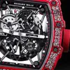 Richardmills relógios mecânicos relógios cronógrafos Swiss Made RM Mens 3502 Snowflake Diamond Red Devil Ultimate Edition com um carro de garantia