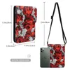 Umhängetaschen Frauen Crossbody Mini Telefontasche Rote Rosen kleine Damen Damen Messenger