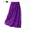 Skirts 2024 Women's Summer 45MM Natural Mulberry Silk Jacquard Weave Fragrant Cloud Yarn Chinese Button Wrapped Hip Skirt