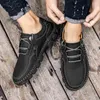 Casual Shoes Brand Leather Lace Up Outdoor Footwear Man Classic Moccasin Leisure Mens Luxury Climbing Hiking Dropshiping