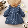 Fille robe bébé bébé mignon terre à pois