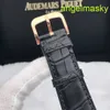 Unisex ap handledsur 18k rosguld automatisk mekanisk 41mm svart urtavla herrar 15180or.oo.a002cr.01 Crocodile läderklockband