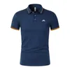 2024 Jlindeberg Golf Polo Shirt Szybkie potwierdzenie oddychające Lapel krótko-rękawowe T-shirt mężczyzn Summer 240417