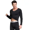 Roupa térmica masculina masculino de inverno Faux forra alinhada com decote em V Long Johns