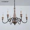 Chandeliers Vintage Chandelier 6 Lights Retro Hanging Lamp For Living Room Loft Ceiling In Bedroom/Kitchen Suspension Lighting