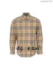 Fashion Luxury Buurberlyes Clothes for Women Men French New Classic Plaid Shirt Mens Casual Long Sleeved Shirt Womens Coat with Brand Original Logo