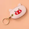 مفاتيح مفاتيح حبل الحبل حاملي بطاقات البودل عالية الجودة مع سلسلة مفاتيح Kawaii Bear Cartoon Cartoon Plastic Id Cover Coving Hight IC Elevator Card