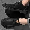 Casual schoenen Men Mode Sneakers Lower Up Leather Outdoor Walking Shoe Heren Tooling Male Flat Oxfords Flats