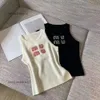 Dames kleding t shirt mui mui zonnebrillen topontwerper vrouwen sexy halter tops feest geborduurde tank mui mui mui top lente zomer backless shirt 984