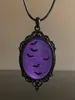 Подвесные ожерелья готическая мода пурпурная летучая мышь.