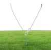 WholeN606 Personality Infinity Lariat Pendant Necklaces Silver Plated European Collares Necklace Forever Faith Necklace6810640