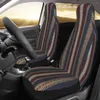 Auto -stoelbedekkingen Stripe Bourgondië Donkerblauwe land Tapestry Universal Cover Auto Interior Travel Fabric Protector