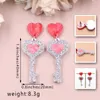 Orecchini a pennaglie 1Pair Top Fashion CN Drop Heart Love Key Trendy Acrilic Gioielli per donne