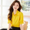 Women's Blouses NAVIU Yellow White Shirts Summer Lce Silk Comfortable Turn-down Collar Beach Camisa Hawaiana Couple Clothes Hippie